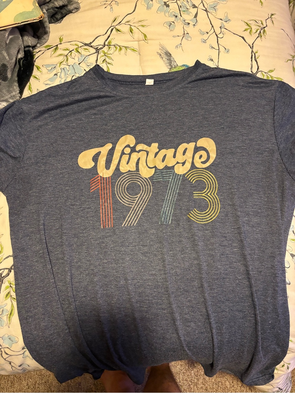 Vintage 1973 Graphic Tee - Navy Blue